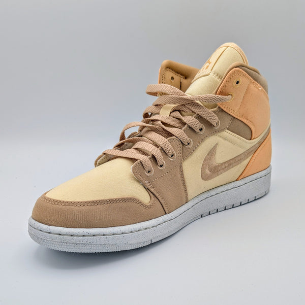 EUR 44 Nike WMNS Air Jordan 1 Mid SE (DV0427-102):Muslin/Desert-Celestial-Gold