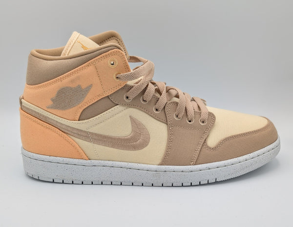 EUR 44 Nike WMNS Air Jordan 1 Mid SE (DV0427-102):Muslin/Desert-Celestial-Gold